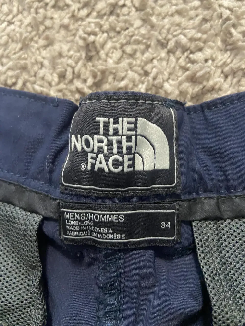 The North Face Shorts Mens 34 Blue Nylon Chino Quick Dry Lightweight Travel